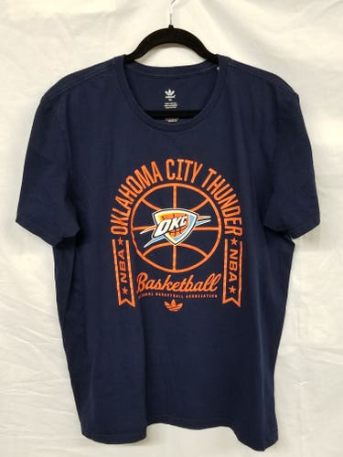 adidas NBA Oklahoma City Thunder Men's Size XL Navy Short Sleeve Graphic T Shirt