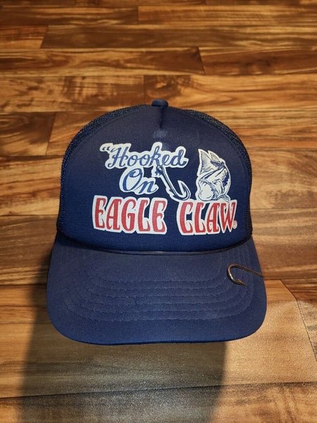 Vintage Eagle Claw Fishing Bass Fishing Hooks Promo Hat Cap Vtg Mesh  Snapback