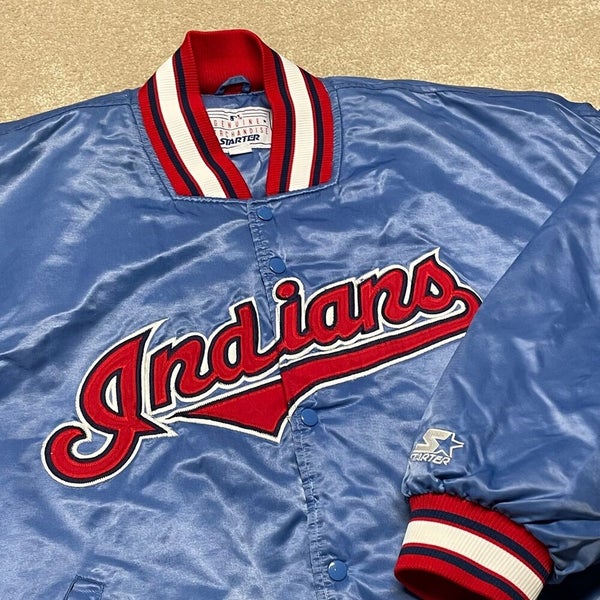 Cleveland Indians Jacket Men 3XL Adult Starter Satin MLB Baseball