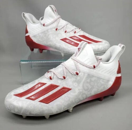 New Adidas Adizero Reign Young King Football Cleats FU6708 Floral RED Mens Size 10.5