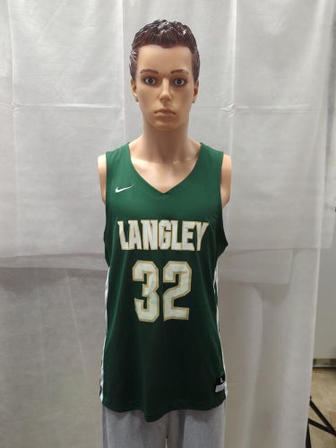 Langley High School Nike Basketball Jersey L Green
