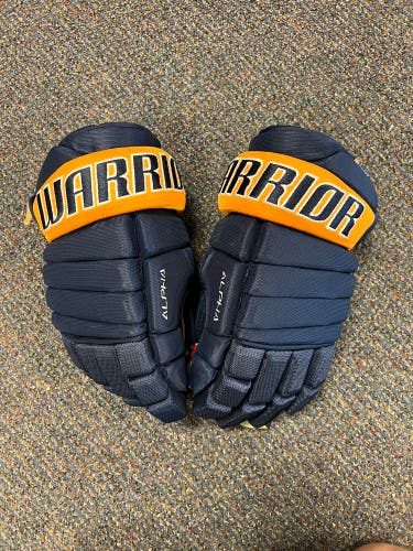 Warrior Alpha Pro Sr hockey gloves Buffalo Jr. Sabres 14”