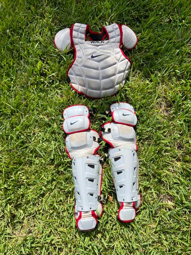 Nike Pro Catcher's Set - Gray & Red
