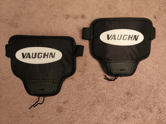 Used Vaughn Ice Hockey Goalie Thigh Guard Boards Pads