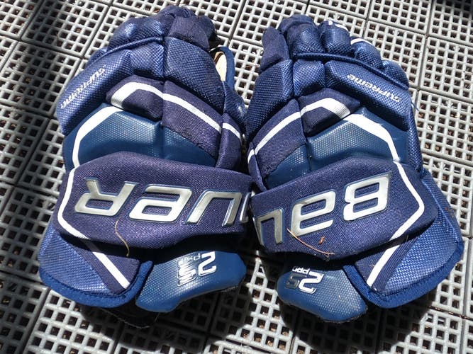 Used Bauer Supreme 2S Pro Gloves 13" Navy Blue