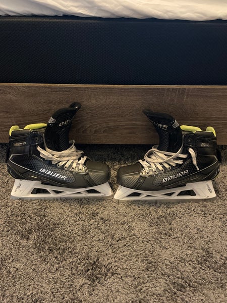 Used Bauer Regular Width Size 10 Pro Hockey Goalie Skates
