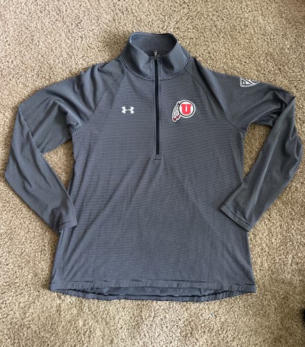 Black And White Striped Under Armour 1/2 Zip