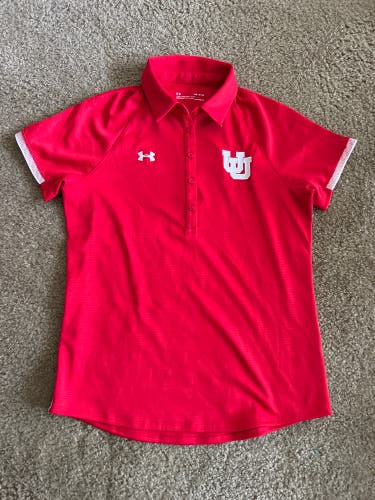 Red Utah Utes Under Armour Polo