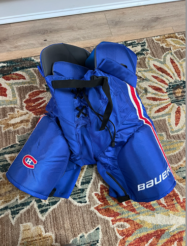 Montreal Canadiens Senior New Large Bauer Supreme Hockey Pants Pro Stock