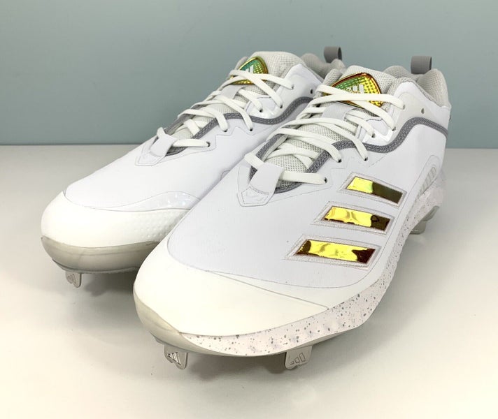 New Adidas Icon Bounce ECP Metal Baseball Cleats White FX4123