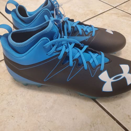New Under Armor Men's Football Cleats Teal Black - Size 12.5
