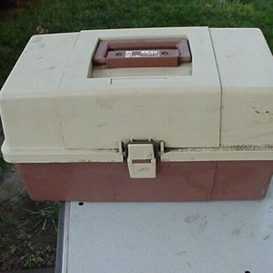 Vintage Plano 5630 Tackle Box W Fishing  Gear, Tools and 3 Fold Out Trays
