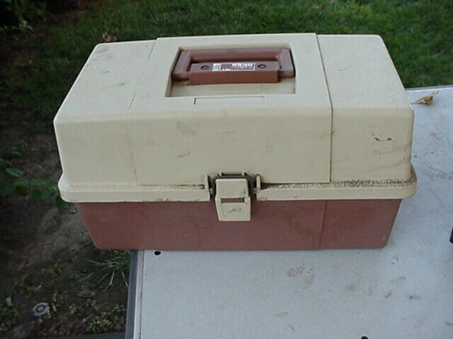 Vintage Plano 5630 Tackle Box W Fishing  Gear, Tools and 3 Fold Out Trays