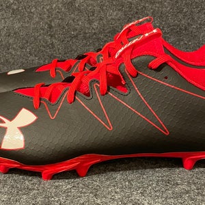 Men’s Under Armour Nitro Football Cleats Black Red Low 1291119 051  Size 14