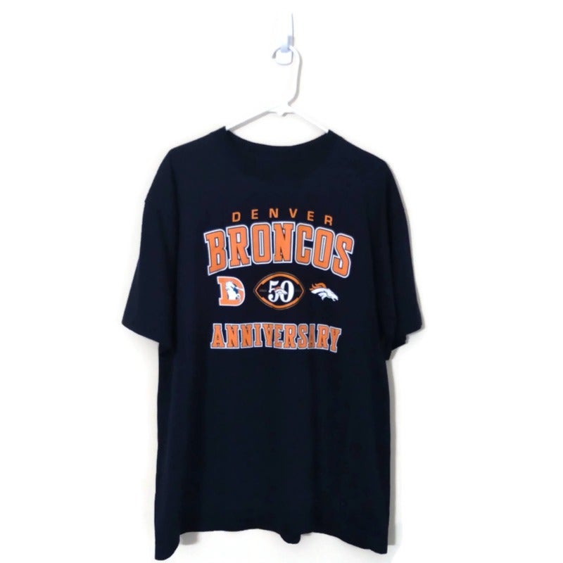 CustomCat Denver Broncos Retro NFL T-Shirt Texas Orange / 6XL