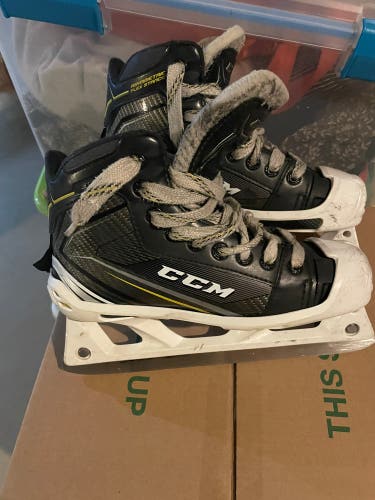Used CCM Regular Width Size 4.5 Tacks Hockey Goalie Skates