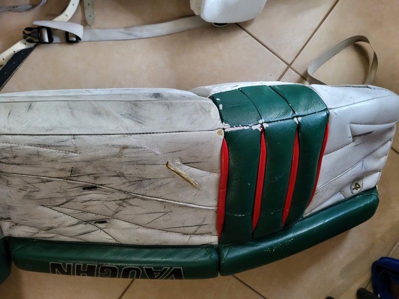 Used 36" Vaughn Velocity V4 Goalie Leg Pads Pro Stock