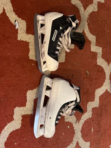 Used Bauer Regular Width Size 1 Supreme 1000 Hockey Goalie Skates