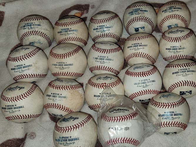 Used Rawlings Official Minor League Baseballs 18 Pack