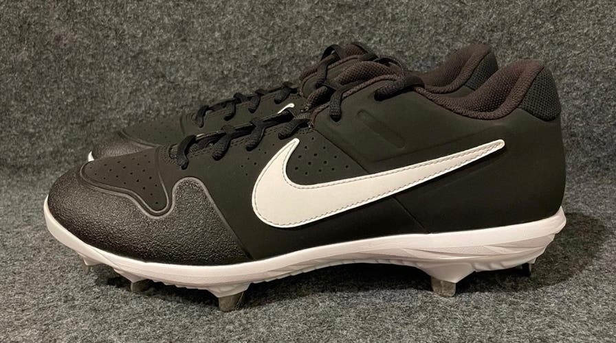 Men’s Nike Alpha Huarache Varsity Black Low Metal Baseball Cleats A07960-001 Size 8.5