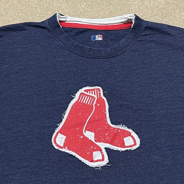 Boston Red Sox T Shirt Men Large Adult Blue MLB Baseball American League  Retro