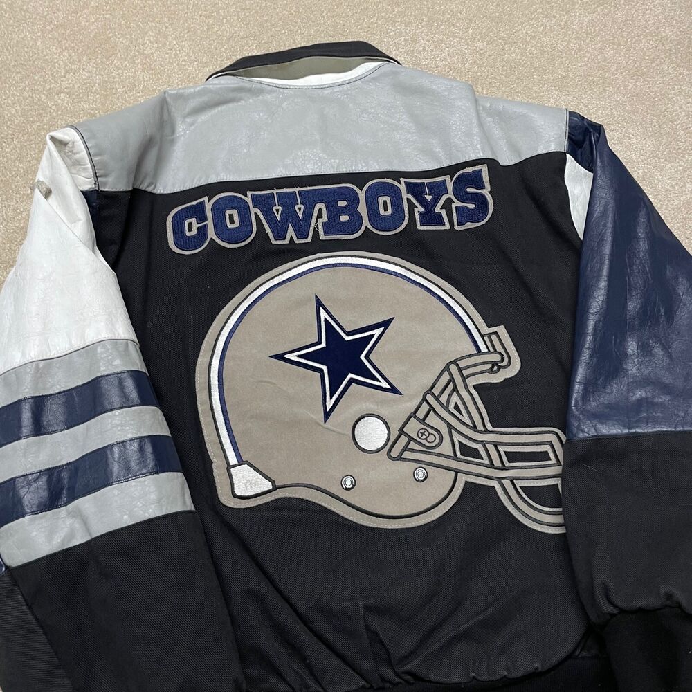 Dallas Cowboys Jacket Men XL NFL Football Jeff Hamilton Leather Vintage ...