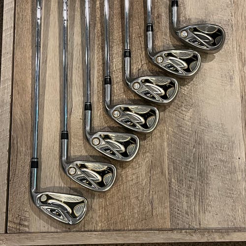 Taylormade R7 draw iron set, RH 4-SW, S flex
