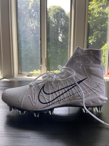 White Unisex Molded Cleats Mid Top Alpha Huarache 7 Elite