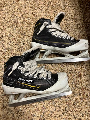 Used Bauer Regular Width  Size 3.5 Supreme One.7 Hockey Goalie Skates