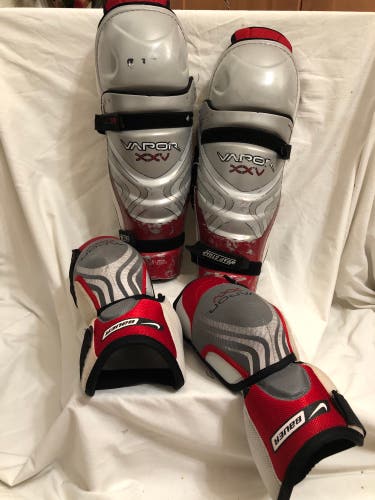 Bauer Vapor XXV Shin Pads 15” And M elbow Pads