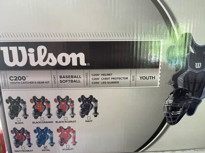 Wilson c200 youth cAtchers gear