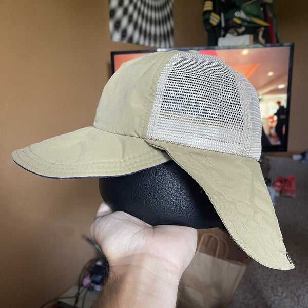 Vintage Columbia PFG Hat Adult Size XL Light Brown Fly Fishing Sun Shade  Hat USA