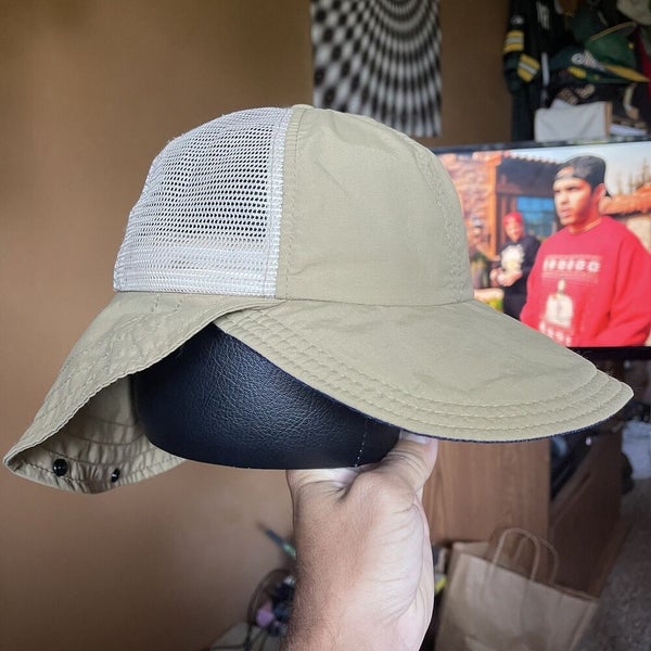 Vintage Columbia PFG Hat Adult Size XL Light Brown Fly Fishing Sun Shade Hat  USA