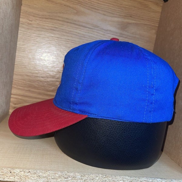 Vintage 1990s Chicago Cubs Baseball Cap Hat Snapback Blue Red Twins Enterprise