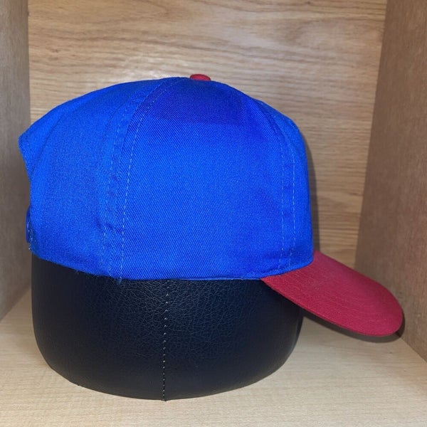 Vintage 1990s Chicago Cubs Baseball Cap Hat Snapback Blue Red Twins Enterprise