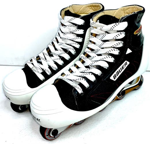 Bauer Supreme 1000 Goalie Inline Roller Hockey Skates 9D (10.5 US Men Shoe Black