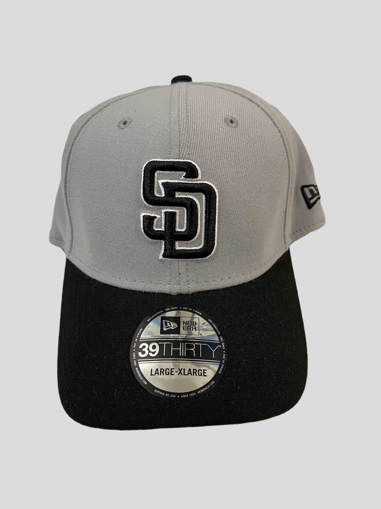 MLB San Diego Padres New Era 39Thirty Gray Hat; Size Large-XL * NEW NWT