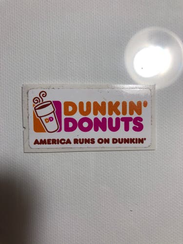 Dunkin Donuts Ad Helmet Sticker