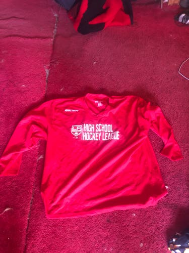 Red Used Large Bauer Jersey