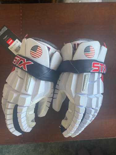 New STX 14" USA Surgeon RZR Lacrosse Gloves