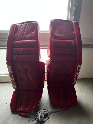 Used 34" CCM Extreme Flex Pro Goalie Leg Pads