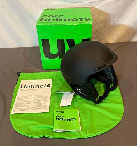 Uvex JAKK+ Matte Black Ski Racing Helmet Size 52-55cm NEW Fast Shipping