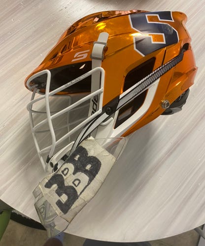 Syracuse Chrome Orange Goalie Helmet - BBB