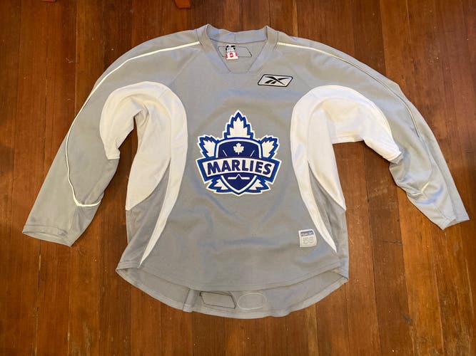 Gray Used Toronto Marlies Size 56 Reebok Practice Jersey