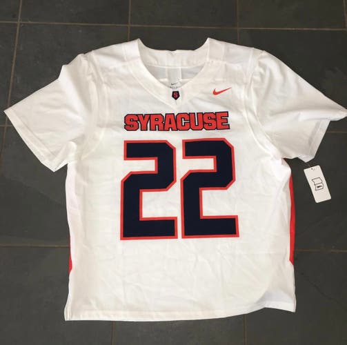 New Nike Syracuse Orange #22 Lacrosse Jersey Size Large Retail Price $110