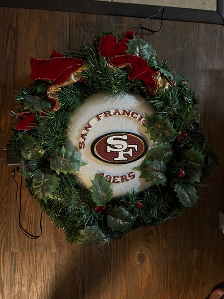 NFL, Holiday, San Francisco 49ers Light Up Christmas Wreath