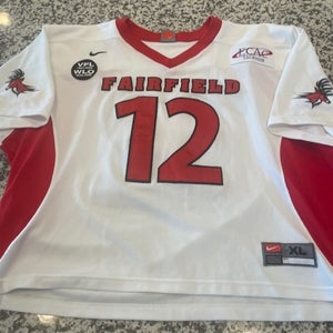 Nike Fairfield team game lacrosse jersey XL white NEW