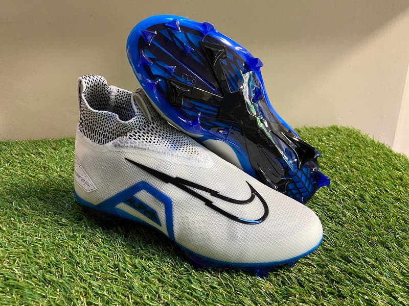 Nike‎ Alpha Menace Elite 3 Mens 10.5 Football Cleats White Black Blue CT6649-101 s-l400.jpg main image 2