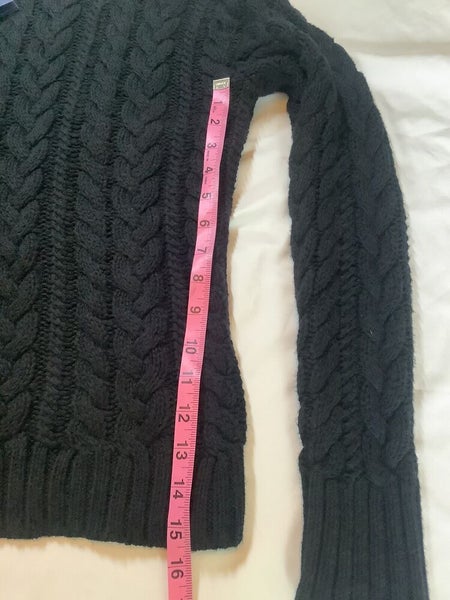 Ralph Lauren Womens Navy Blue Size L Cable Knit Sweater $198 Retail NWT Box A
