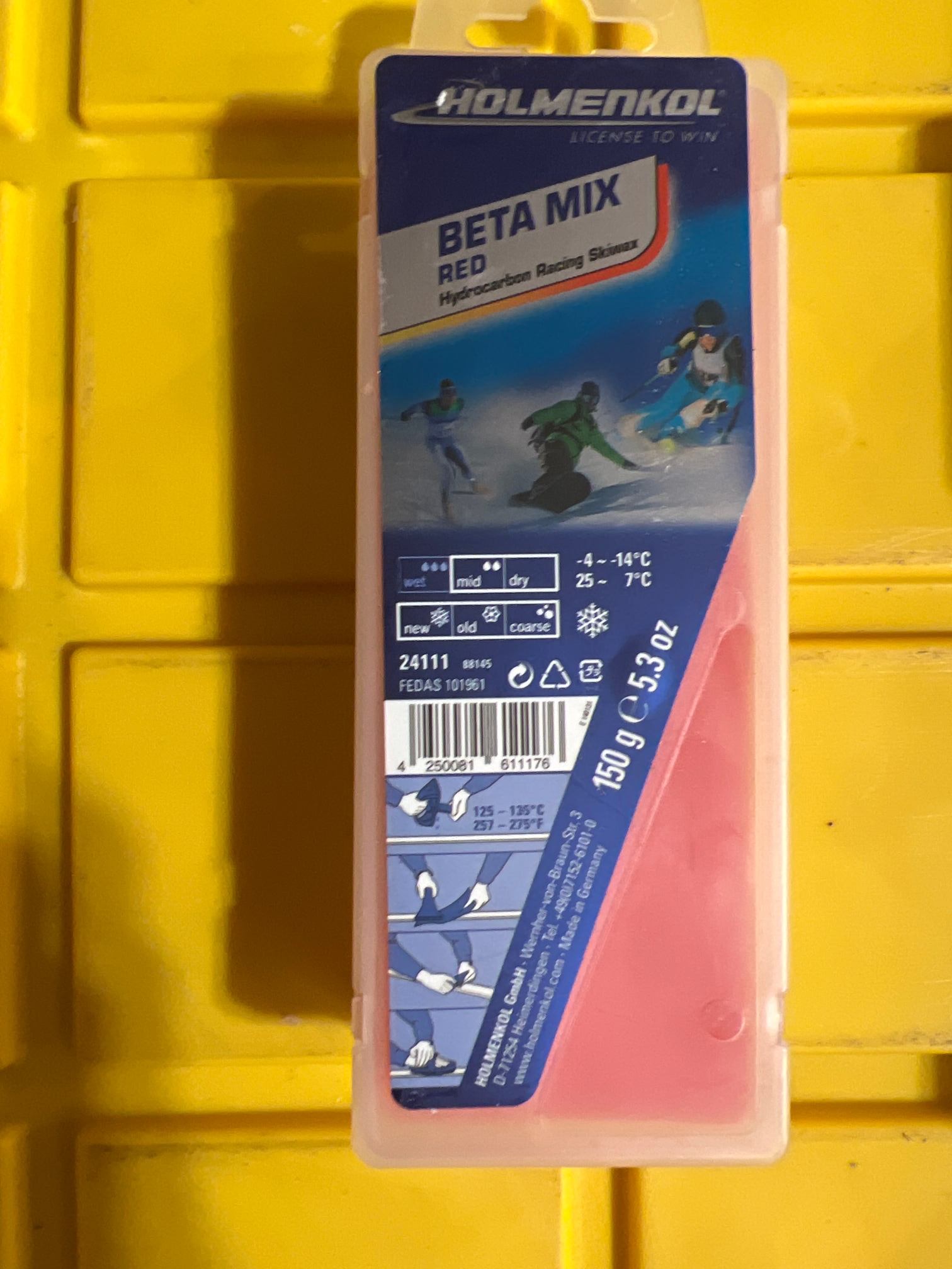 Holmenkol Beta Mix Red Wax 150g NEW